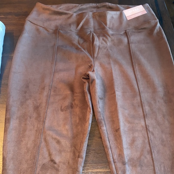 Brown Faux Suede Pull On Pants! - Picture 2 of 6